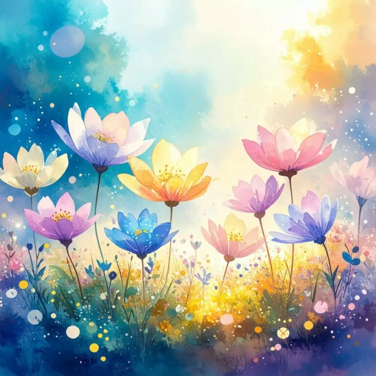 Beispielbild – florale Farbfelder